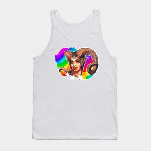 Satiro LGBT Gay Faun Rainbow Tank Top